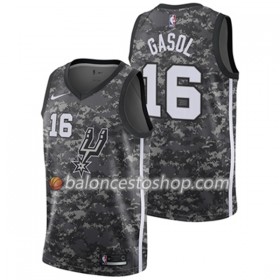 Camiseta Hombre NBA San Antonio Spurs Pau Gasol 2 Nike City Edition Swingman